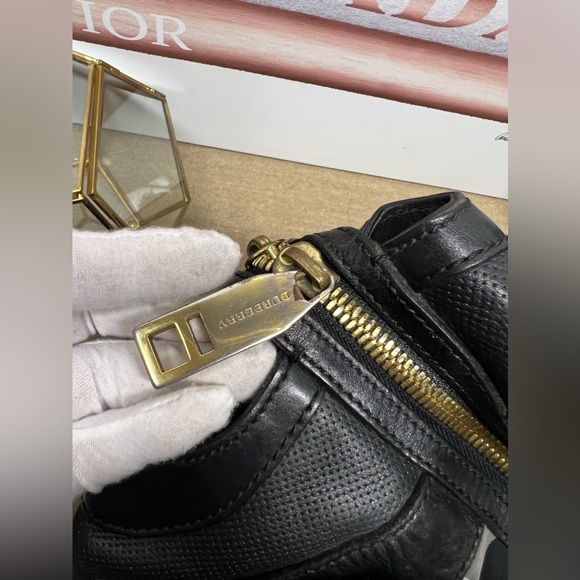 BURBERRY Black Smoke Check Nylon/Leather Hobo - Picture 5 of 16